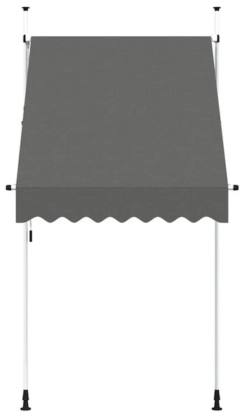 Kézzel feltekerhető antracit napellenző 150 cm