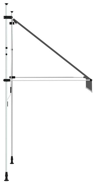 Kézzel feltekerhető antracit napellenző 150 cm
