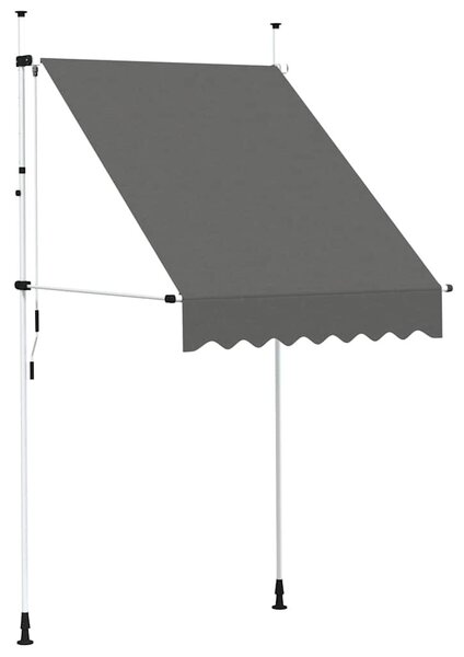 Kézzel feltekerhető antracit napellenző 150 cm