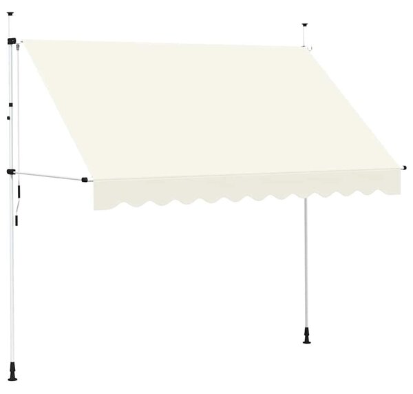 Kézzel feltekerhető krémszínű napellenző 300 cm