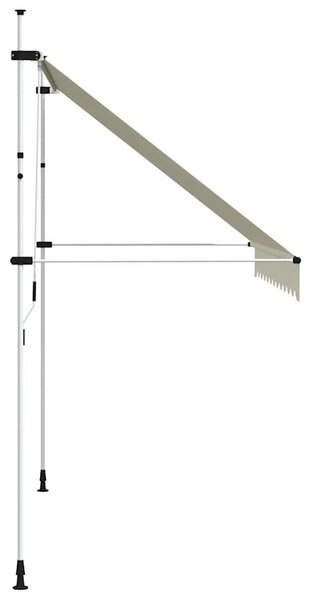 Kézzel feltekerhető krémszínű napellenző 300 cm