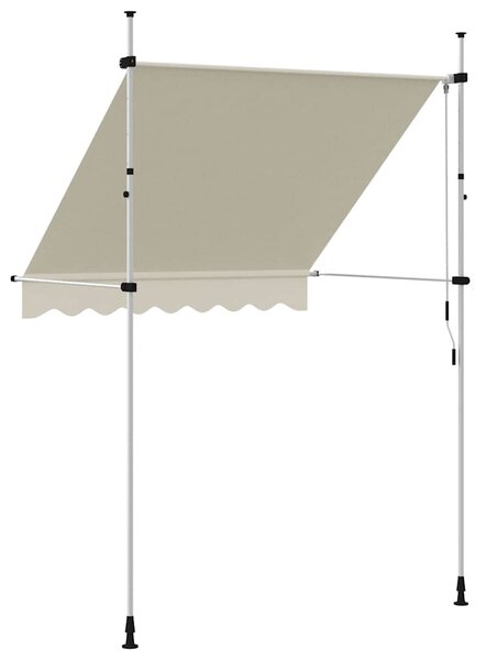 Kézzel feltekerhető krémszínű napellenző 200 cm