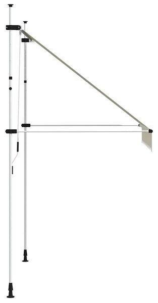 Kézzel feltekerhető krémszínű napellenző 200 cm