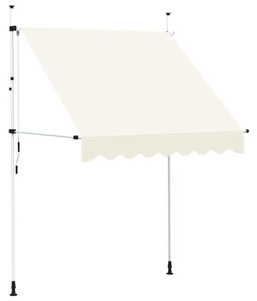 Kézzel feltekerhető krémszínű napellenző 200 cm