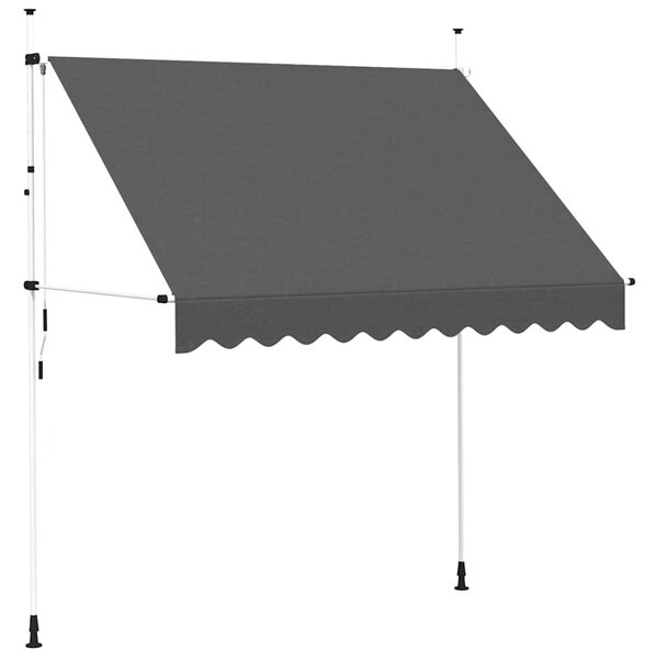 Kézzel feltekerhető antracit napellenző 250 cm