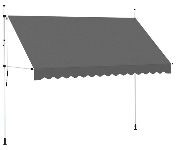 Kézzel feltekerhető antracit napellenző 350 cm