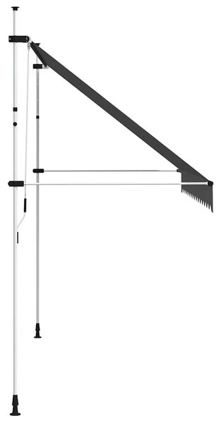 Kézzel feltekerhető antracit napellenző 350 cm