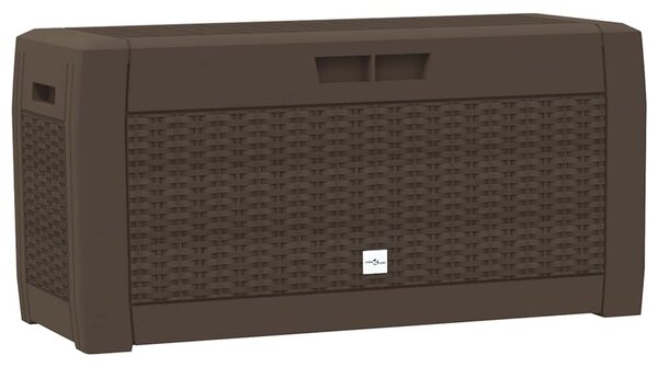 Barna polipropilén kerti tárolóláda 119 x 48 x 60 cm