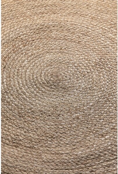 Szürkésbézs kétoldalas juta kerek szőnyeg ø 100 cm Braided – Hanse Home