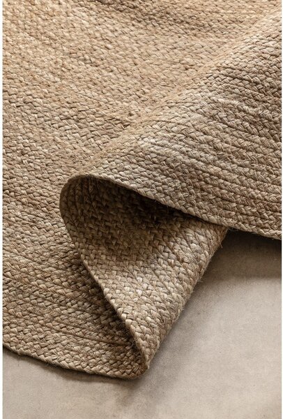 Szürkésbézs kétoldalas juta kerek szőnyeg ø 100 cm Braided – Hanse Home