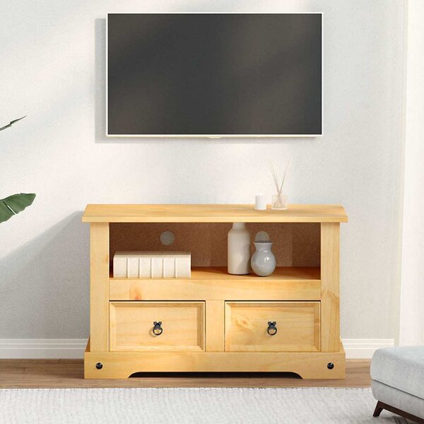 Corona-stílusú mexikói fenyő TV szekrény 91 x 43 x 56 cm
