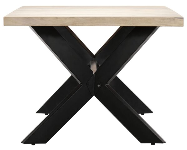 Fehér tömör mangófa étkezőasztal 200 x 100 x 75 cm