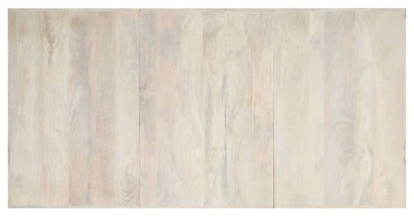 Fehér tömör mangófa étkezőasztal 200 x 100 x 75 cm