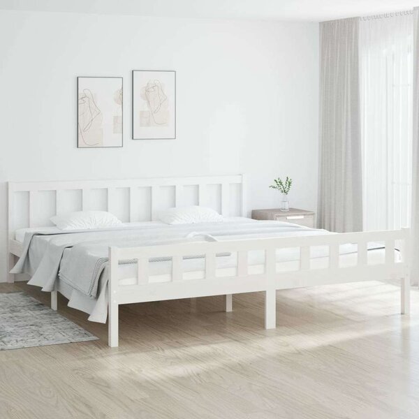 VidaXL fehér tömör fa ágykeret 160 x 200 cm
