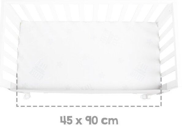 Fehér babaágy 90x45 cm – Roba