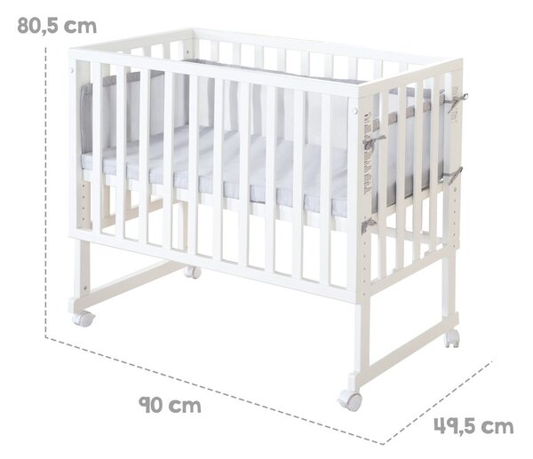 Fehér babaágy 90x45 cm – Roba