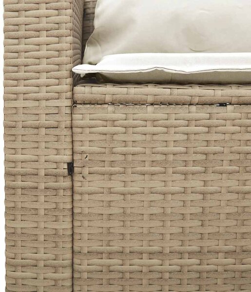 5 részes polyrattan kerti kanapé garnitúra párnákkal stackable