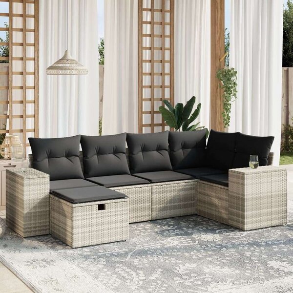 VidaXL Polyrattan Kerti Ülőgarnitúra - 6 részes