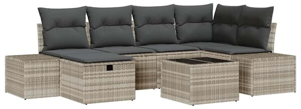 VidaXL Kanapé Szett 6 db polirattan