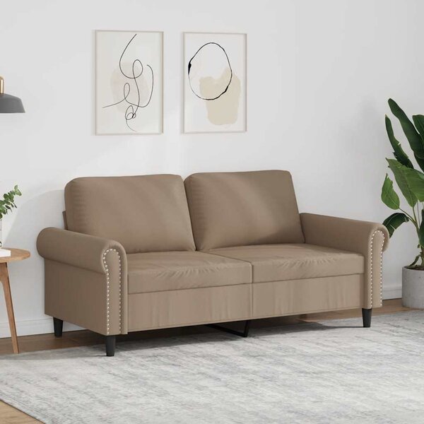 2 személyes cappuccino színű műbőr kanapé 140 cm