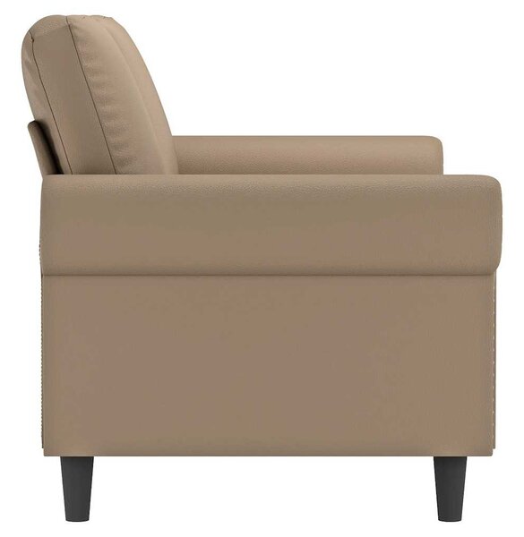 2 személyes cappuccino színű műbőr kanapé 140 cm