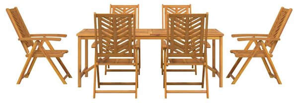 Kert étkező szett 7 pcs Barna Tömör Akácfa