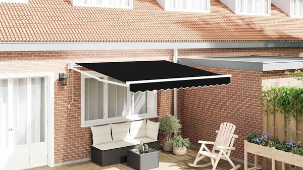 Napernyő Fekete 350 x 250 cm Poliészter és fém