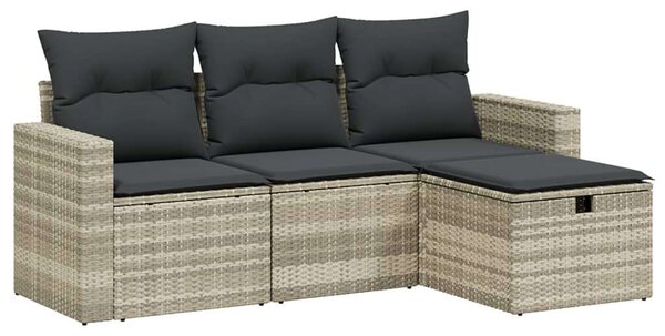 VidaXL Polyrattan Kerti Ülőgarnitúra – 4 részes