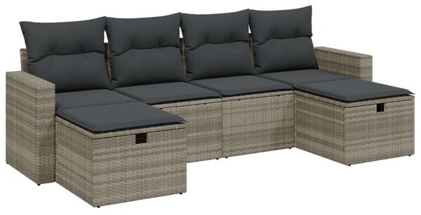 VidaXL Polyrattan Kerti Ülőgarnitúra - 6 részes