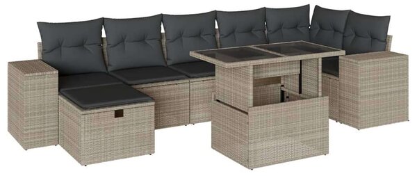 VidaXL Polyrattan Kerti Ülőgarnitúra - 8 részes