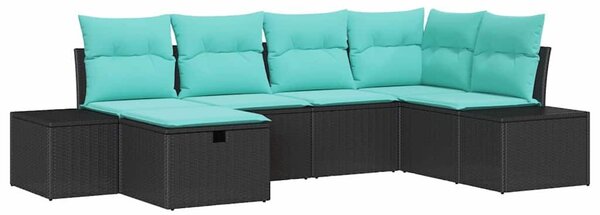 VidaXL Kanapé Szett 7 db polirattan