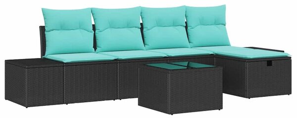 VidaXL Kanapé Szett 5 db polirattan