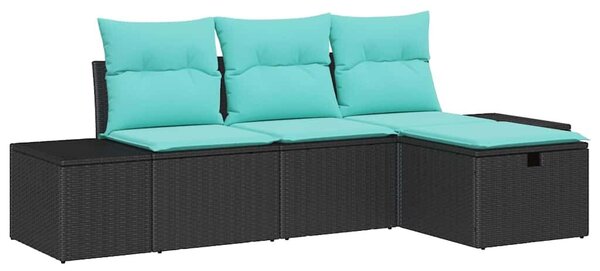 VidaXL Kanapé Szett 4 db polirattan