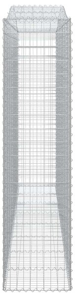 6 db íves horganyzott vas gabion kosár 400x50x200/220 cm