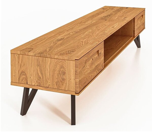Tölgyfa TV-állvány 182x42 cm Golo - The Beds