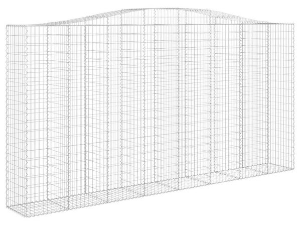 6 db íves horganyzott vas gabion kosár 400x50x200/220 cm