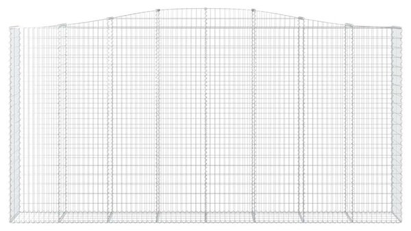 6 db íves horganyzott vas gabion kosár 400x50x200/220 cm