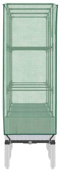 Rattan megjelenésű magaságyás melegháztakaróval 120x40x140 cm