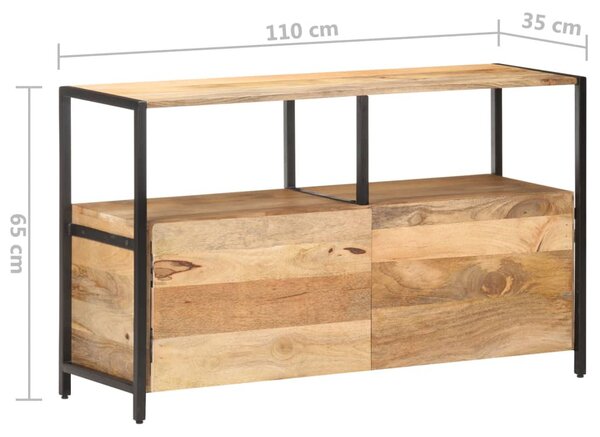 Tömör mangófa tálalószekrény 110 x 35 x 65 cm