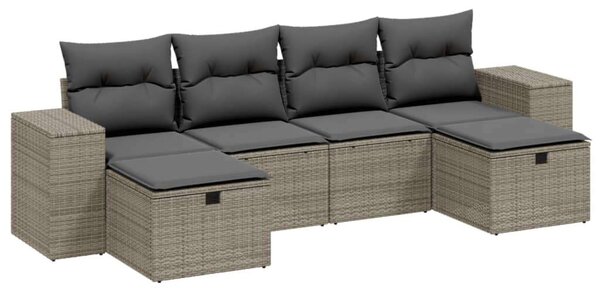 VidaXL Polyrattan Kerti Ülőgarnitúra - 6 részes