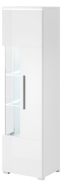 Vitrin Indiko Typ 06 (J) (fehér + fényes fehér) (világítással)
