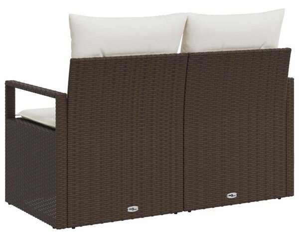 Kerti kanapé párnával 120 x 62 x 69 cm polirattan