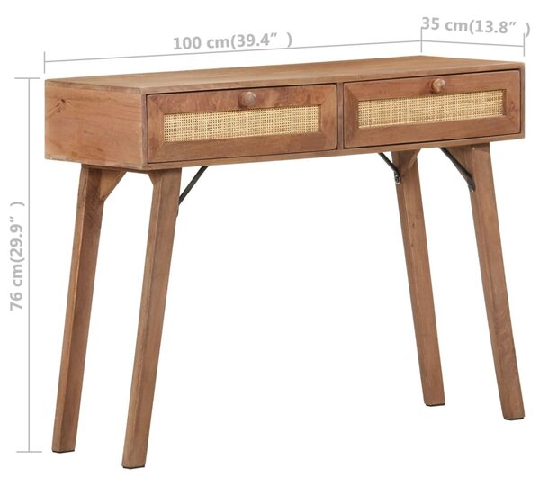 Tömör mangófa tálalóasztal 100 x 35 x 76 cm