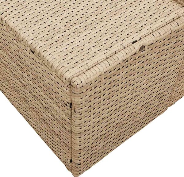 Kerti kanapé párnával Bézs 184 x 62 x 69 cm polirattan