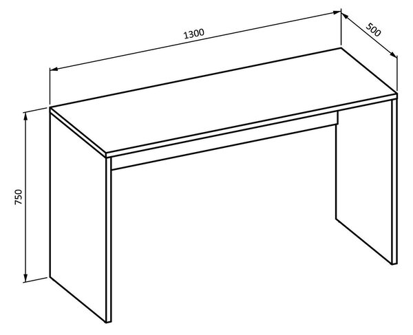 PC asztal Agave Typ 03 (fehér)