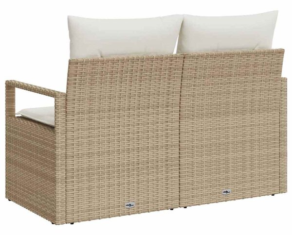 Kerti kanapé párnával 120 x 62 x 69 cm polirattan