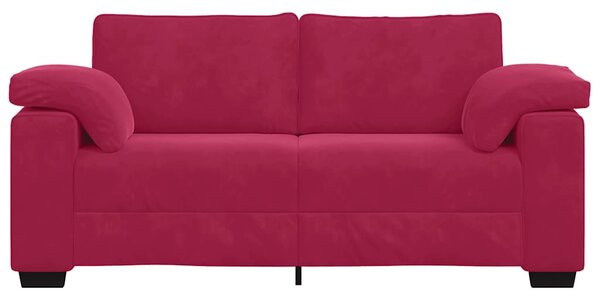Bordó bársony loveseat kanapé 180x77x82 cm