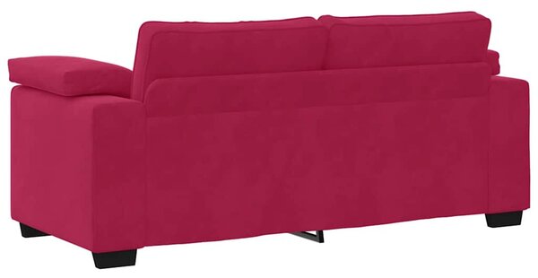 Bordó bársony loveseat kanapé 180x77x82 cm