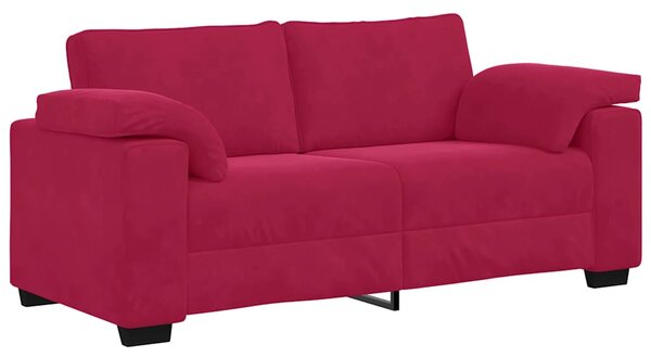 Bordó bársony loveseat kanapé 180x77x82 cm