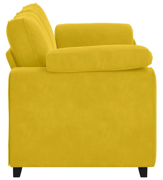 Sárga bársony loveseat kanapé 180x77x82 cm